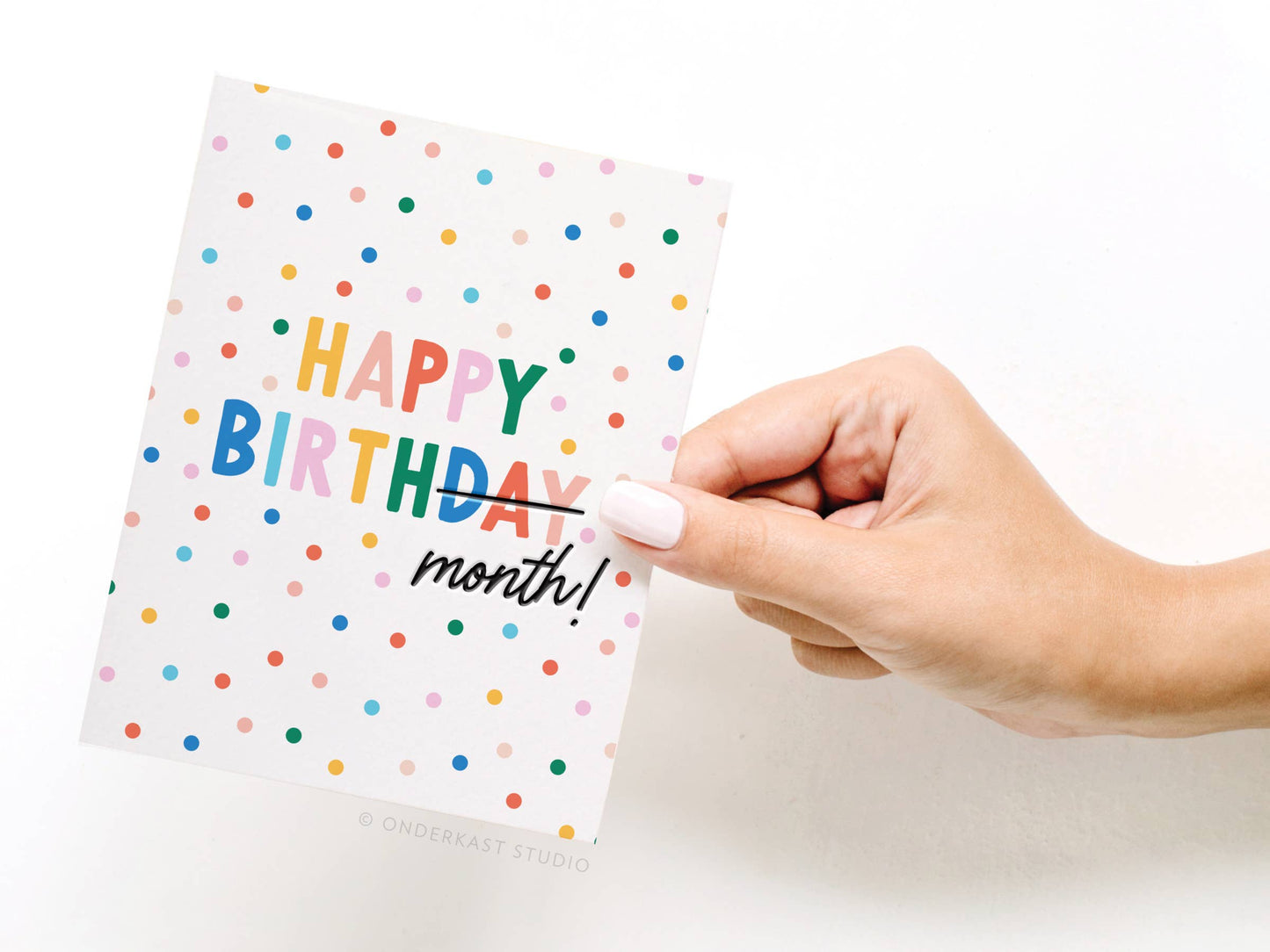 Happy Birth Month Letterpress Greeting Card