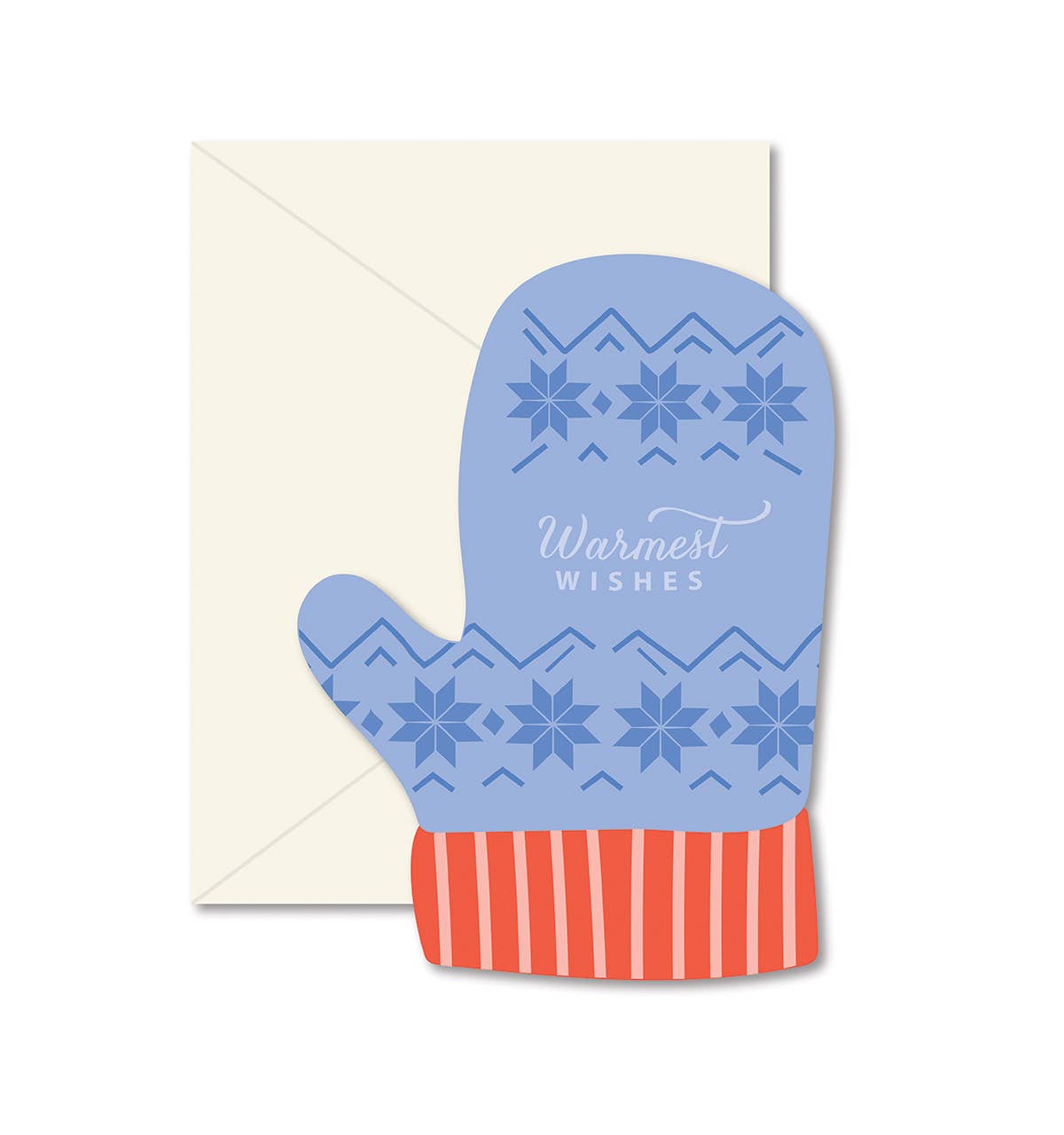 Warmest Wishes Mitten Flat Greeting Card