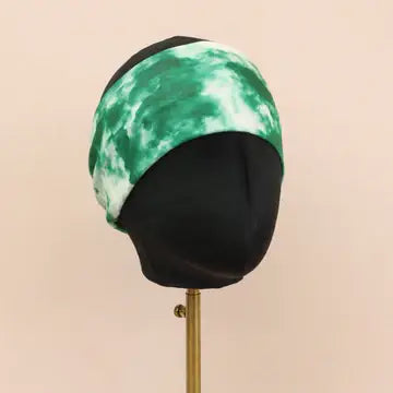 Green and White Stretch Headband