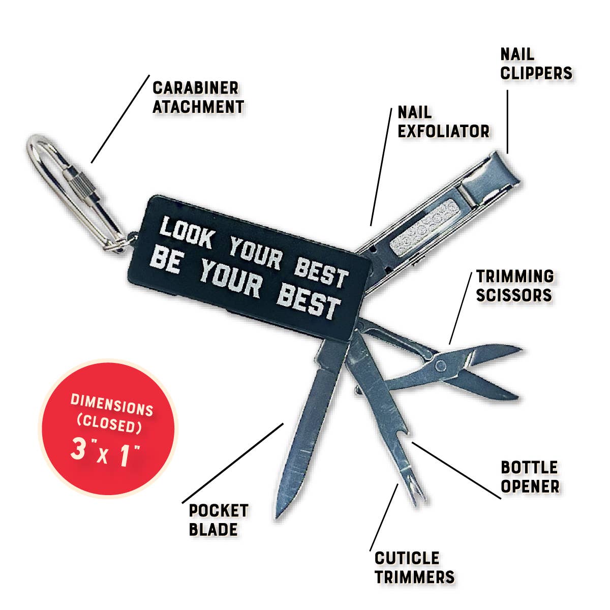 "The Dapper Gent" Men's Keychain Manicure Kit