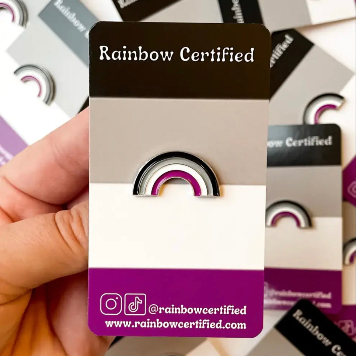 Asexual PRIDE Rainbow Enamel Pin