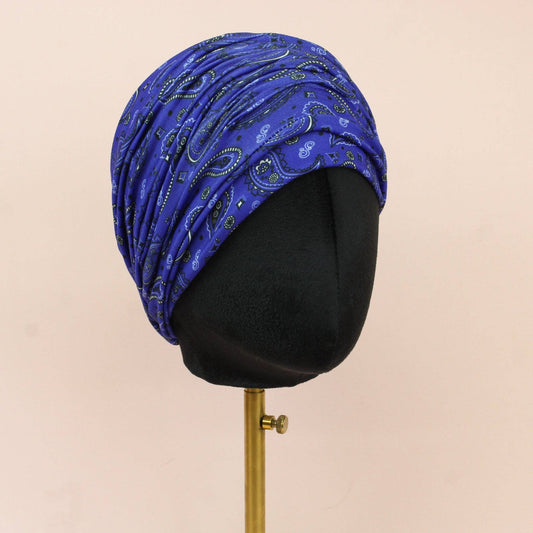 Blue Bandana Paisley Boho Buff