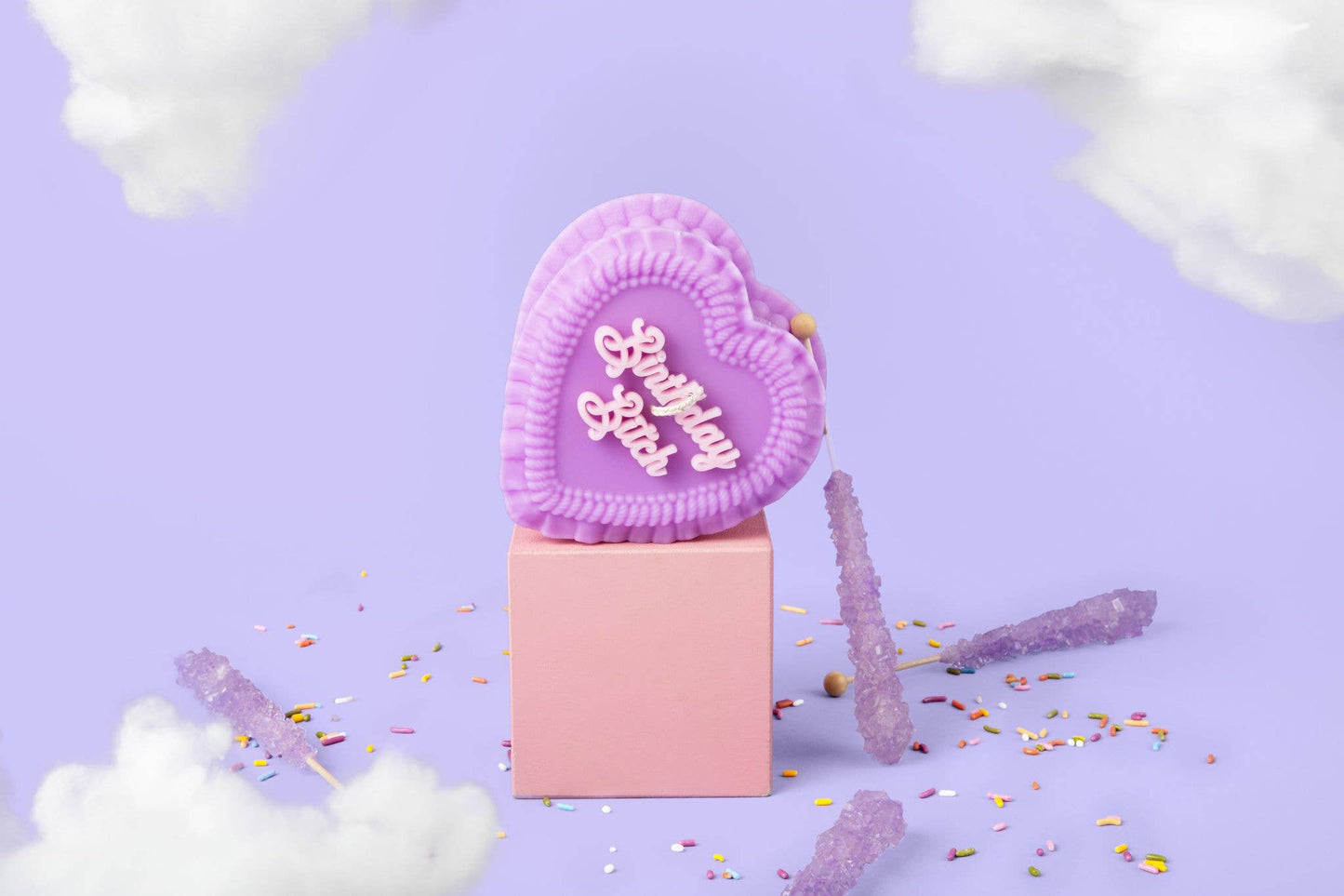 Birthday Bitch Heart Candle (birthday gift, funny gift)