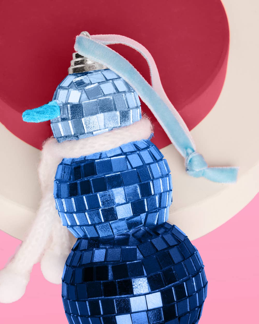 Disco Snowman Ornament - blue disco ornament Christmas Xmas Holiday Season