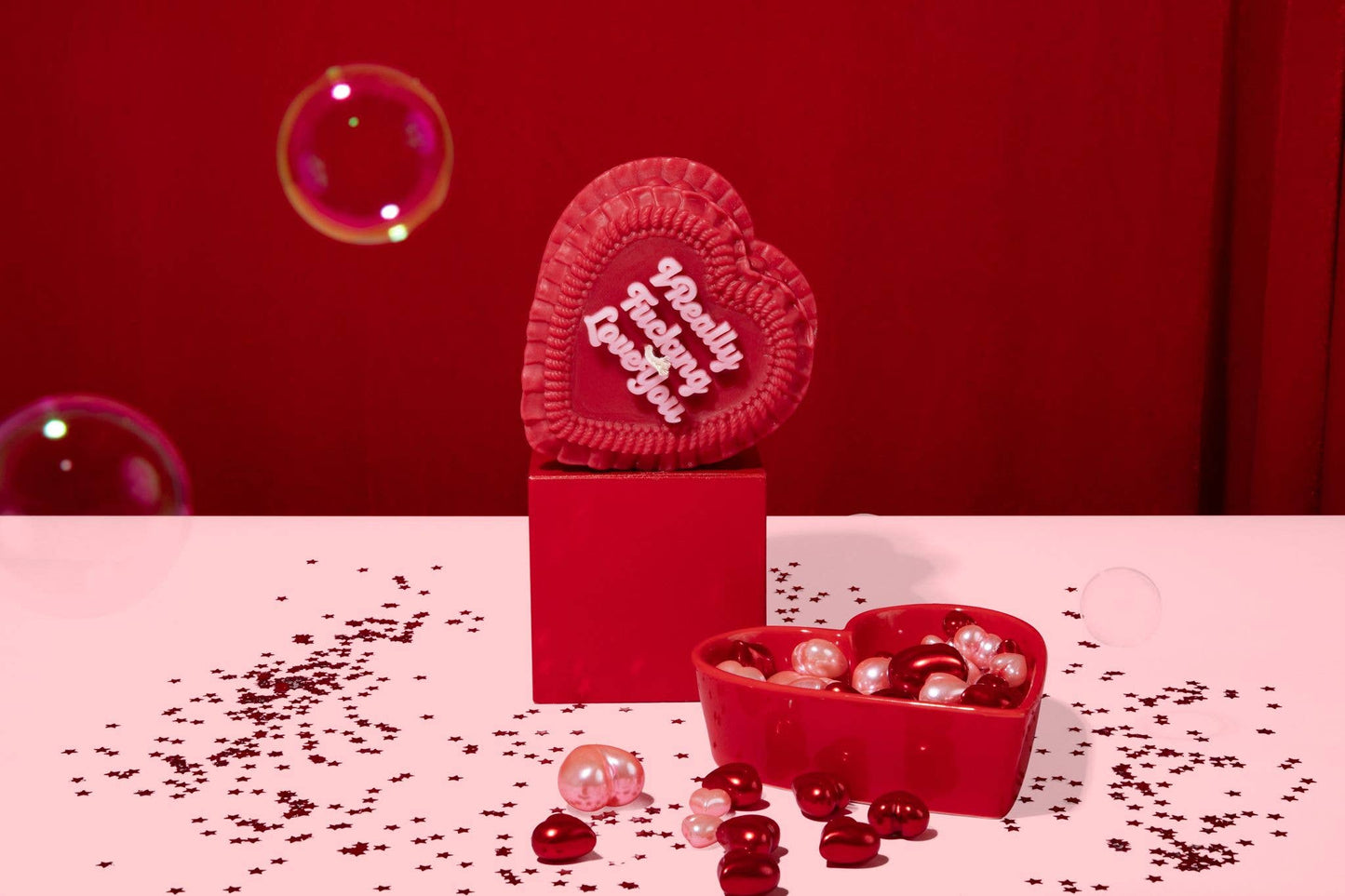 I Really Fucking Love You Heart Candle (Valentine's Day)
