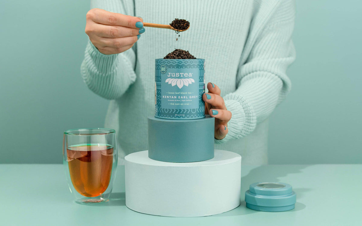 Kenyan Earl Grey Tin & Spoon - Organic, Fair-Trade Black Tea