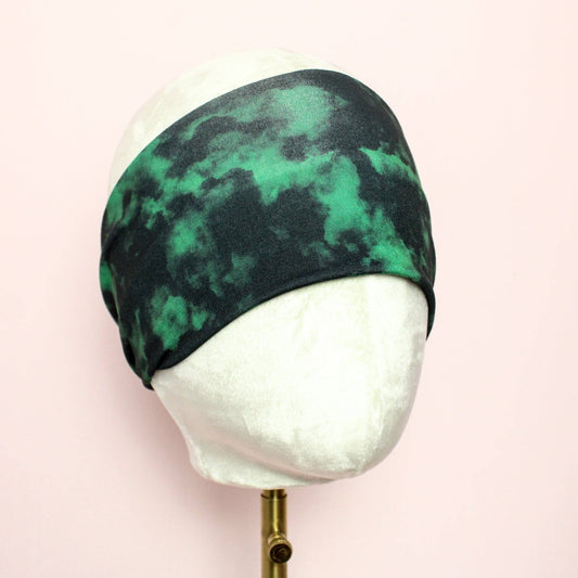 Black and Green Stretch Headband