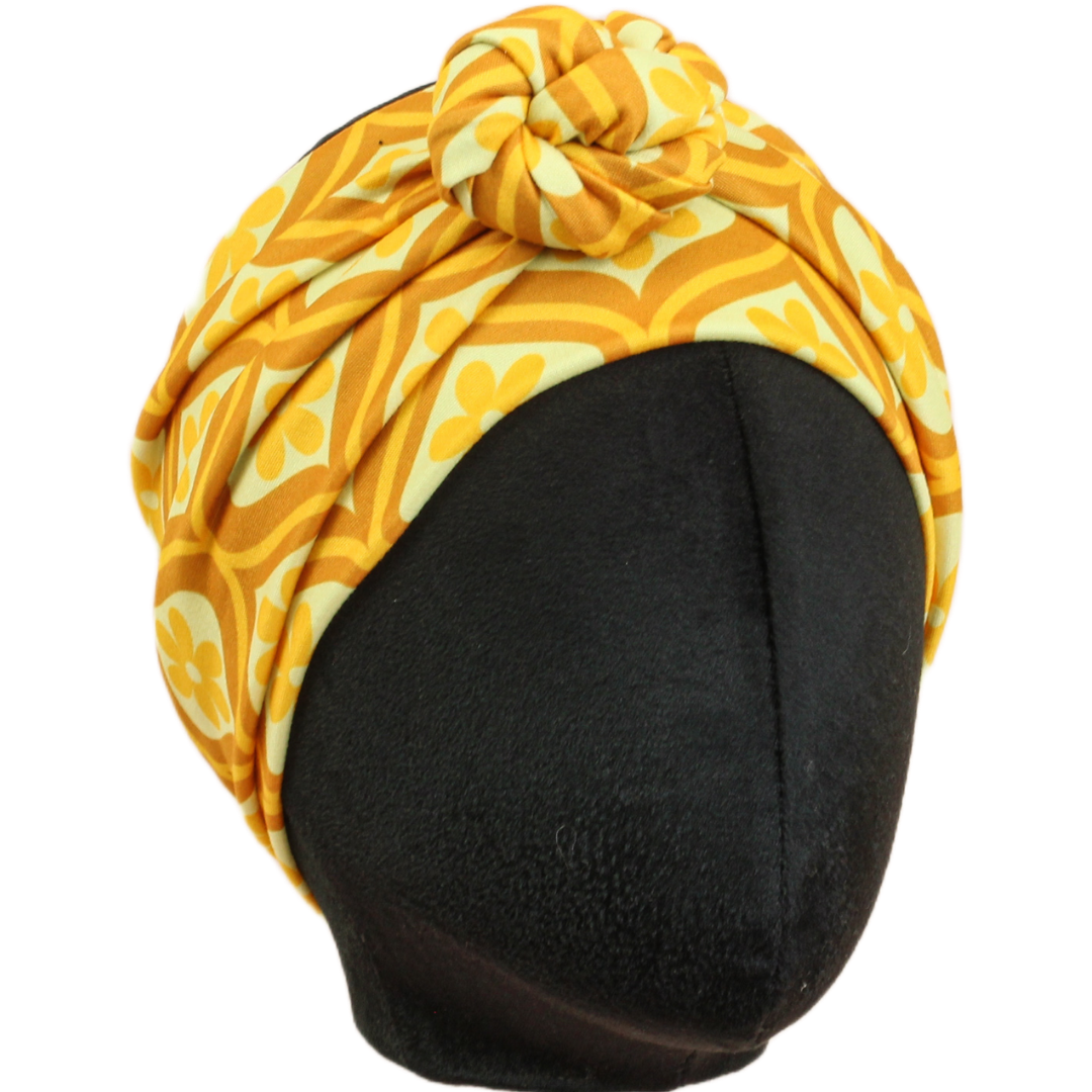 Bell Bottoms Retro Floral Wrap Headband