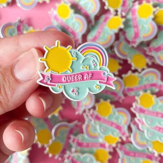 QUEER AF LGBTQIA+ Pin