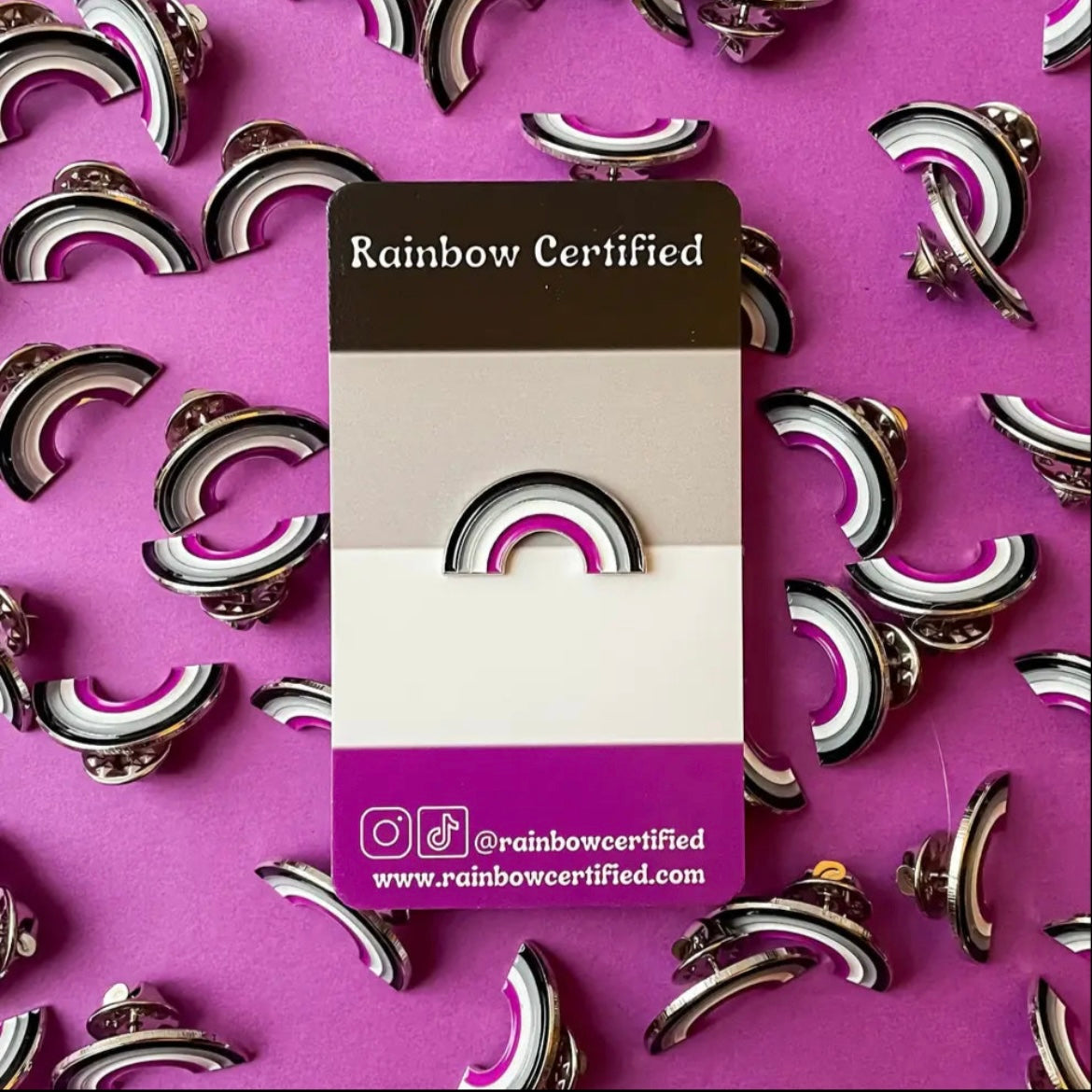 Asexual PRIDE Rainbow Enamel Pin