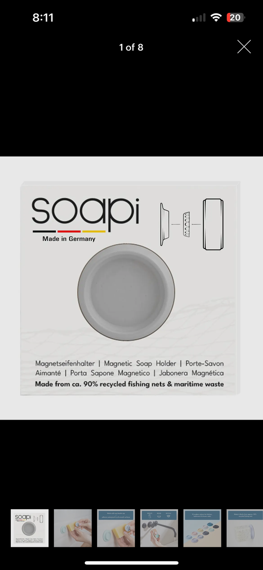 Grey Magnet Soap Holder