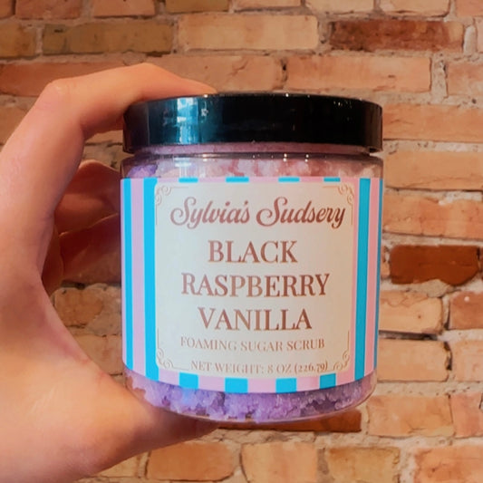 Black Raspberry Vanilla Foaming Sugar Scrub