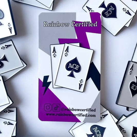 Pair of Aces Asexual Pin