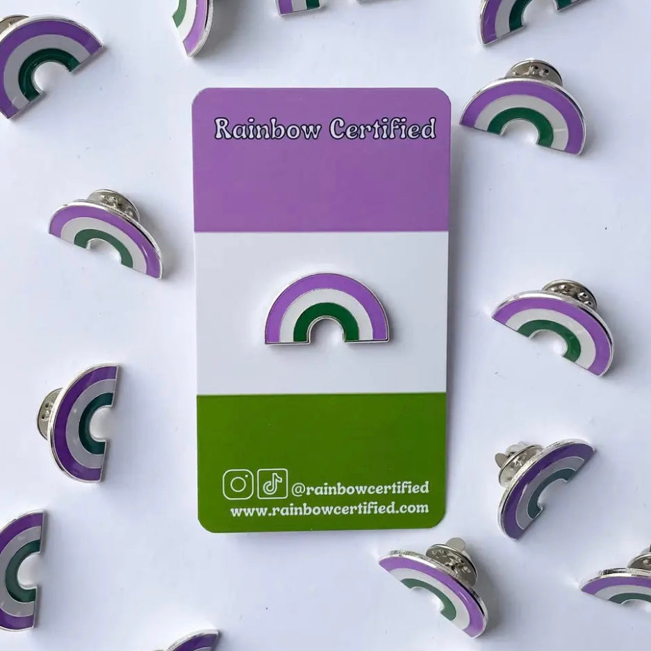 Genderqueer Rainbow PRIDE Flag Pin