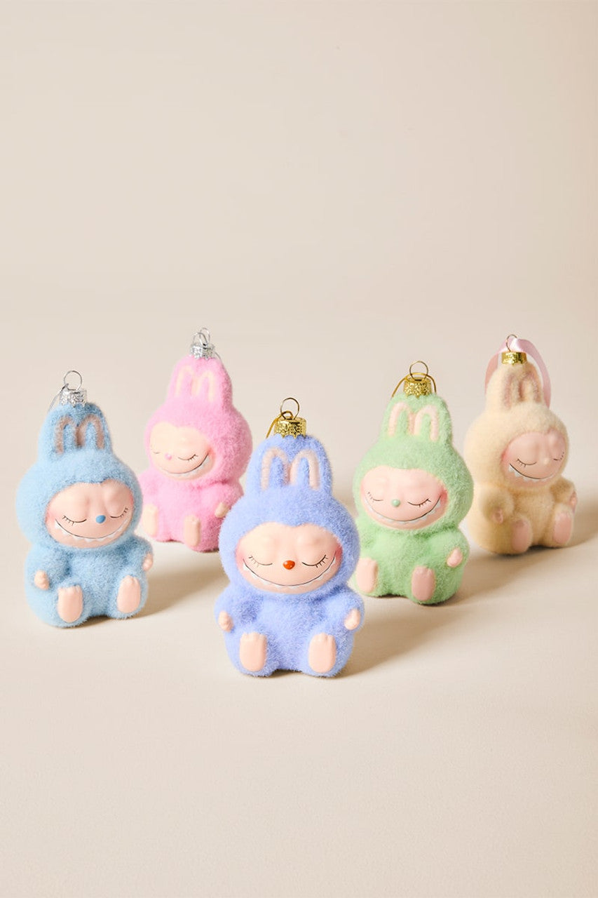 Sleeping Labubu Glass Ornament