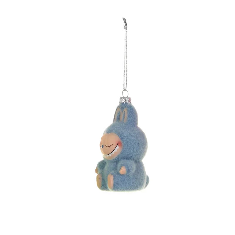 Sleeping Labubu Glass Ornament