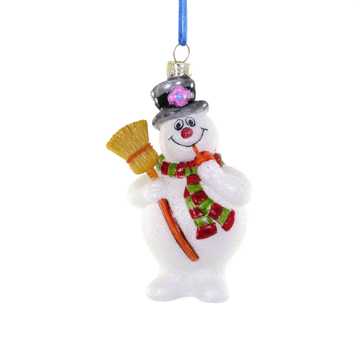 Frosty the Snowman Glass Ornament