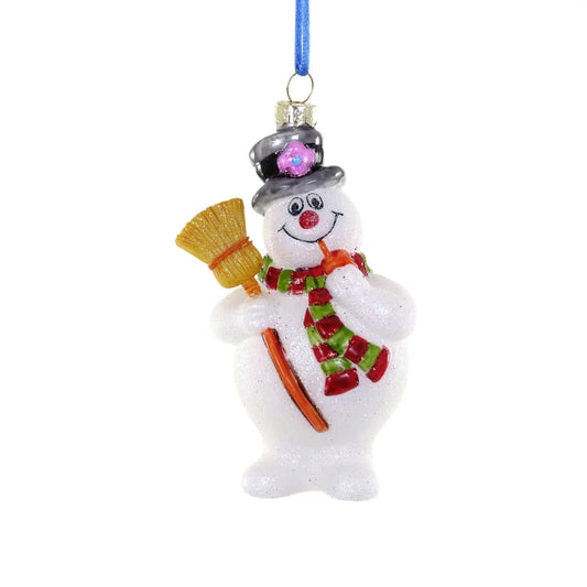 Frosty the Snowman Glass Ornament
