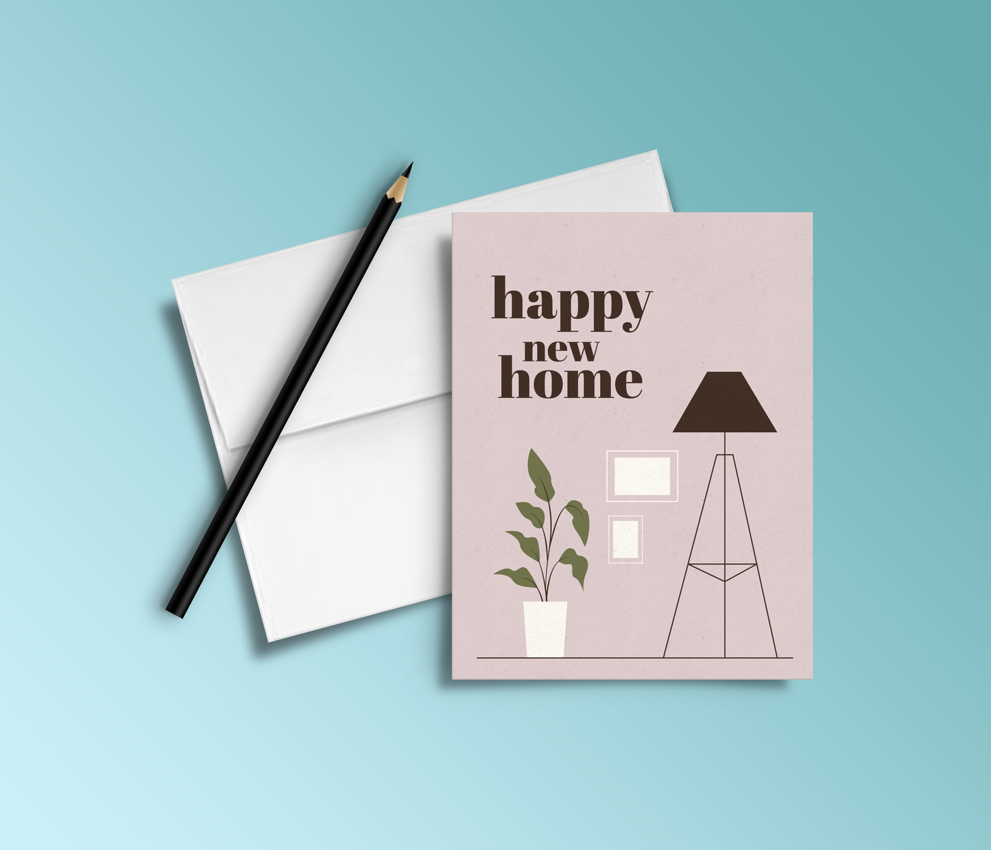 Happy New Home - A2 Folded Greeting Card