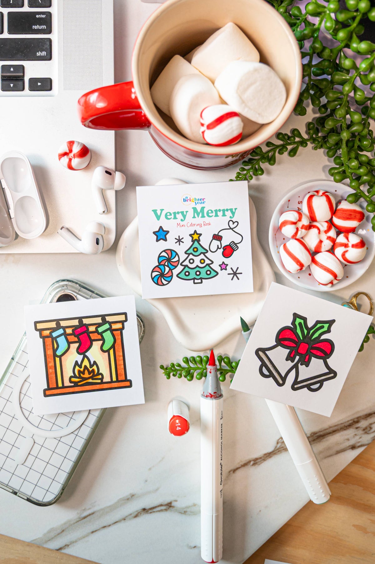 Very Merry Mini Coloring Book for Adult -Christmas 2026 Gift