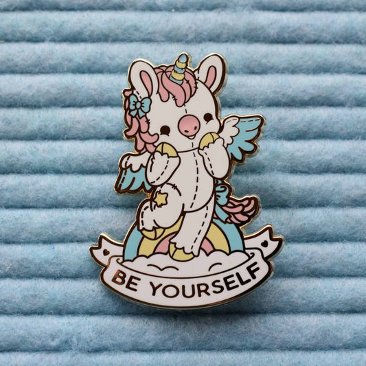 Be Yourself Unicorn Enamel Lapel Pin