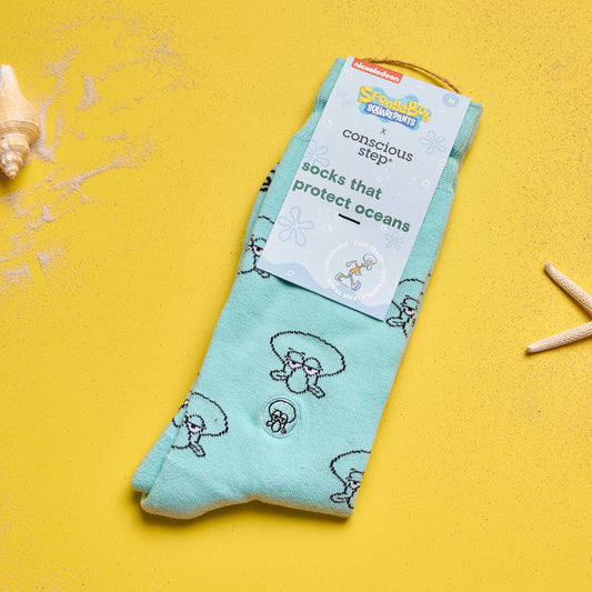 Squidward Socks that Protect Oceans: Medium