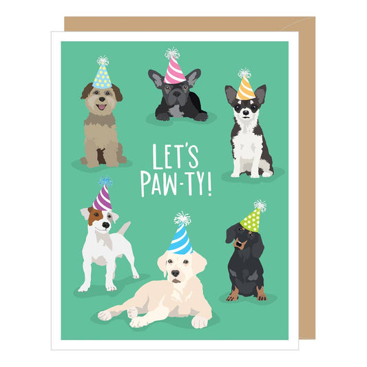 Let’s Paw-ty Dogs Birthday Card