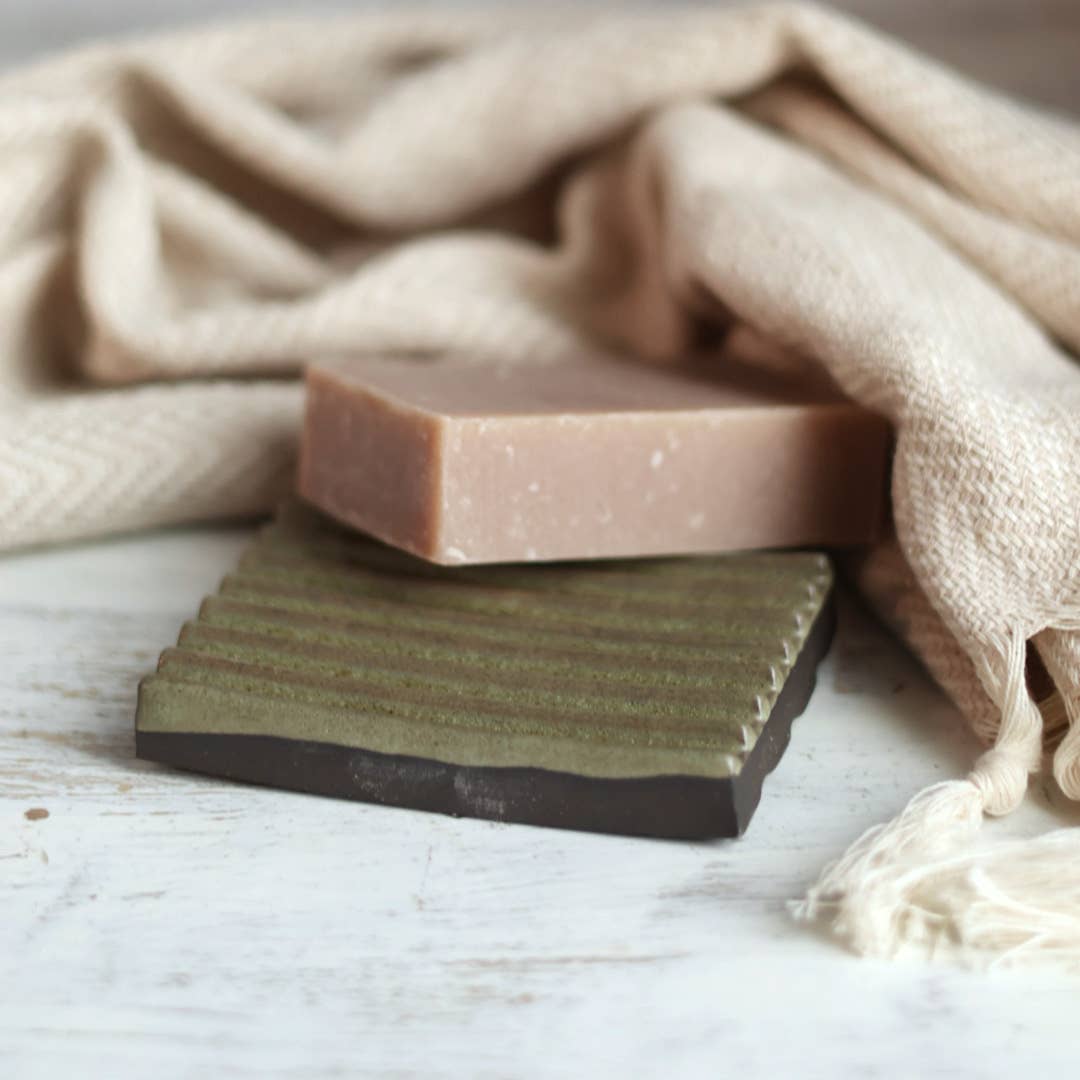 Soap Dish in Moss Green