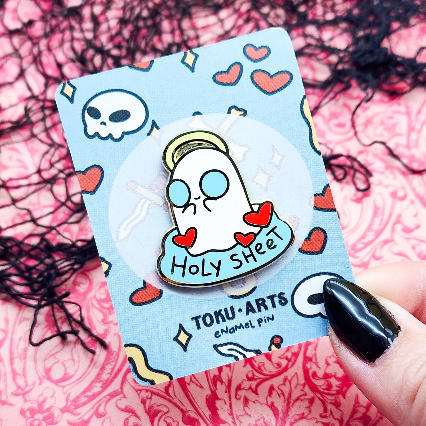 Holy Sheet Ghost Enamel Pin