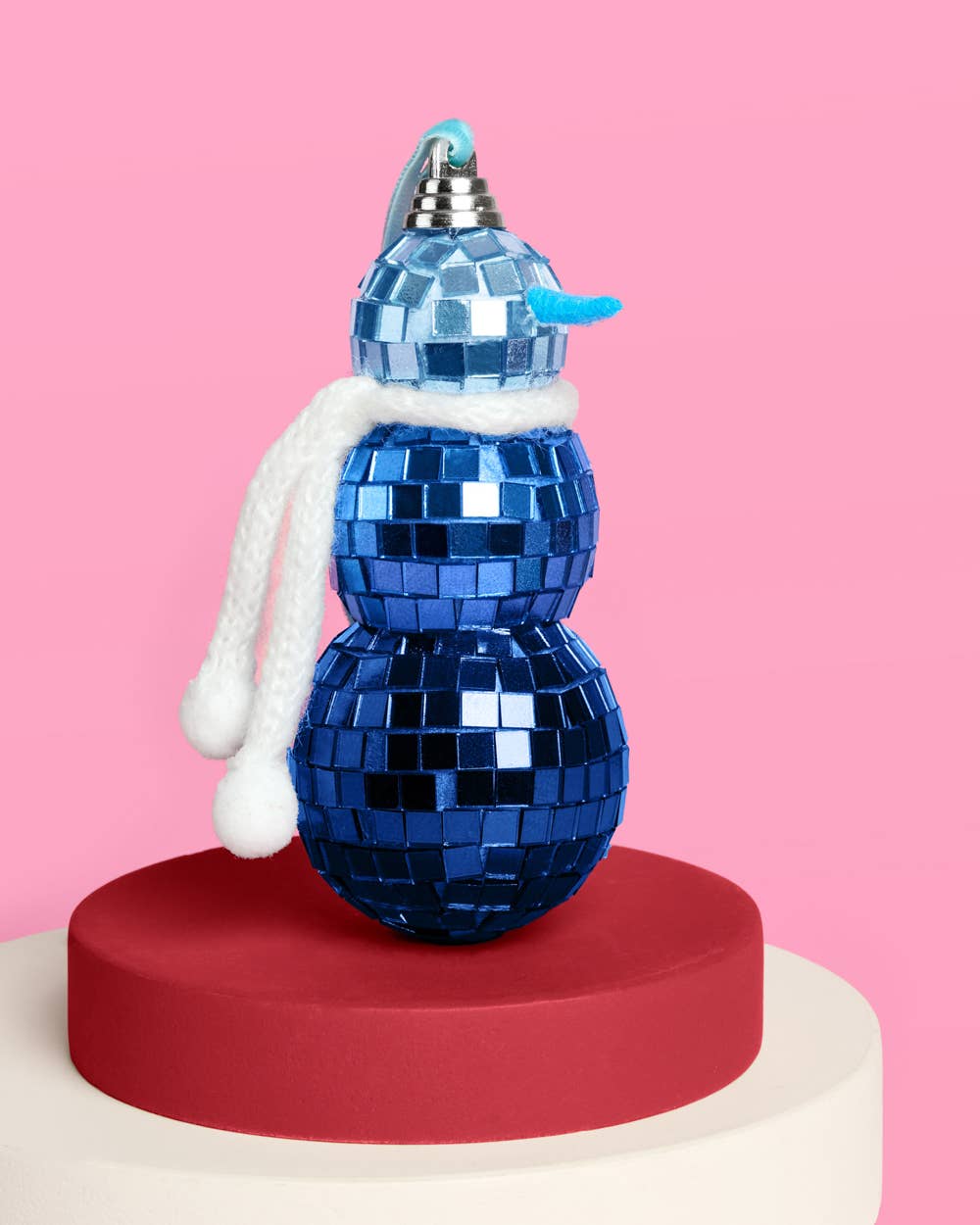 Disco Snowman Ornament - blue disco ornament Christmas Xmas Holiday Season