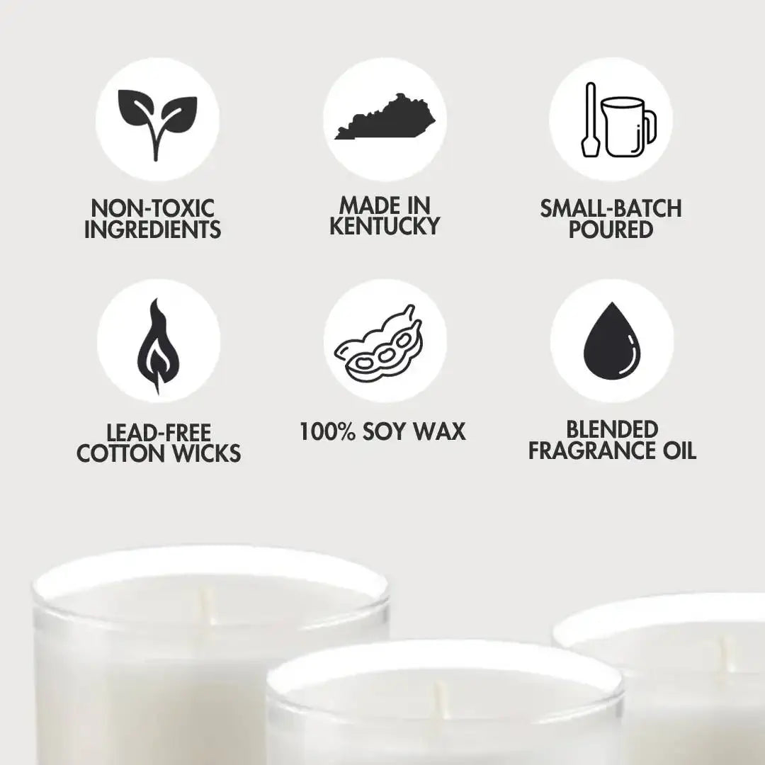 Lemon Lavender Amber Scented Candle | High Tea 8 oz