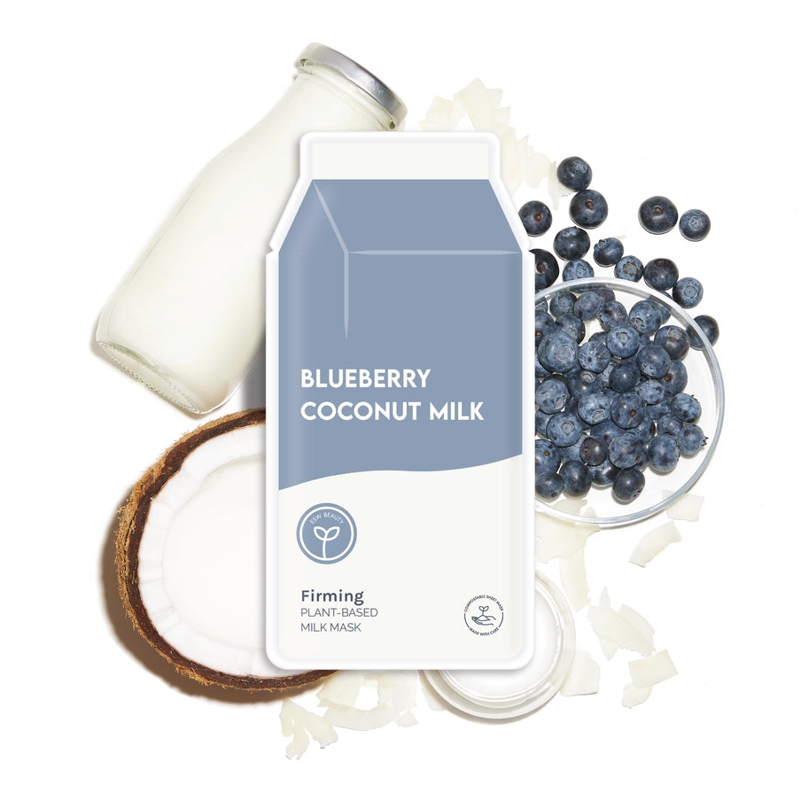 Blueberry Coconut Milk Firming Plant-Based Milk Sheet Mask