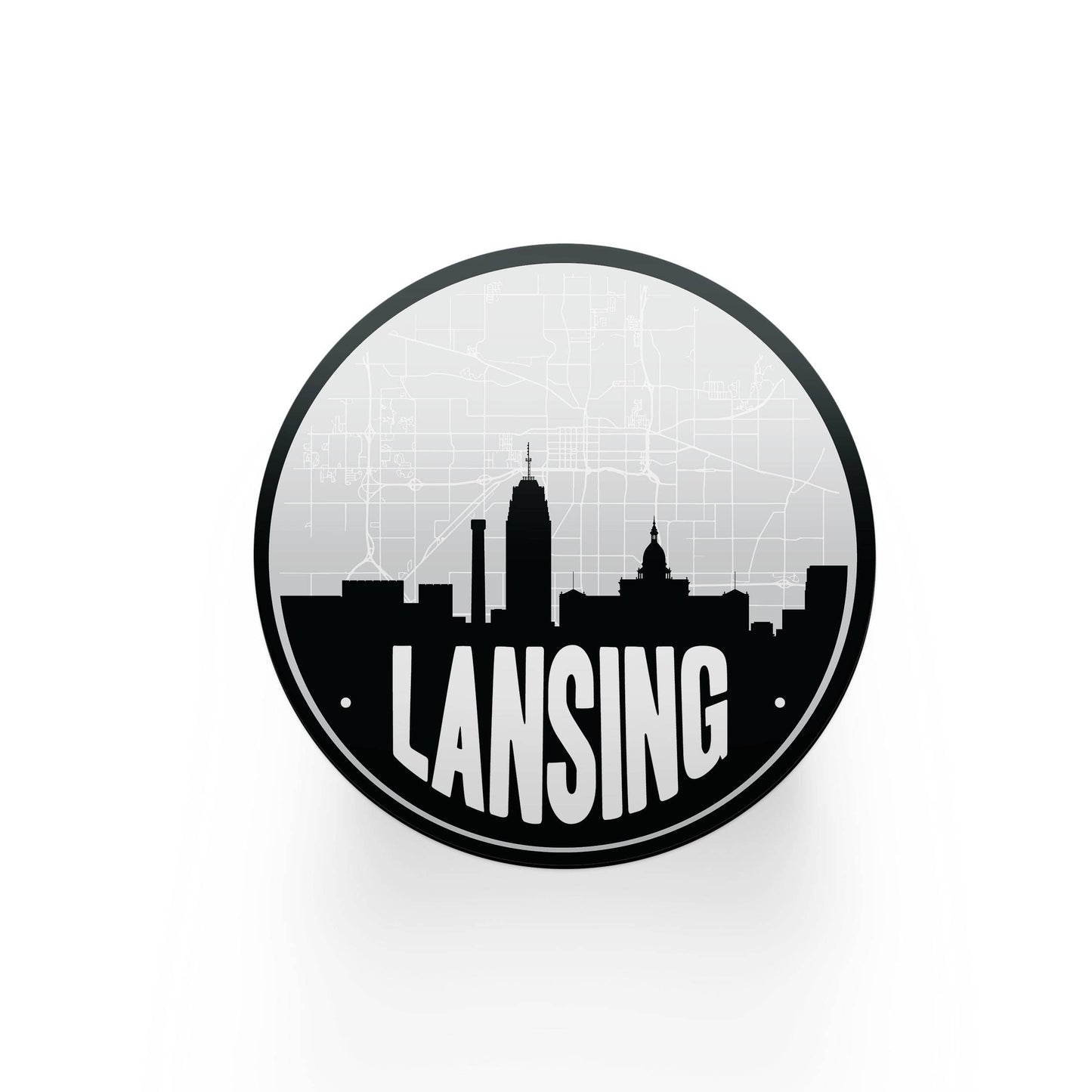 Lansing Michigan Coaster - Black