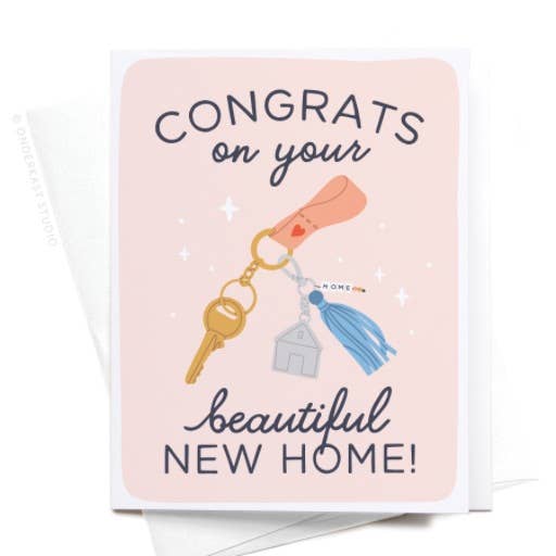 Congrats on Your Beautiful New Home Keychain Greeting Card