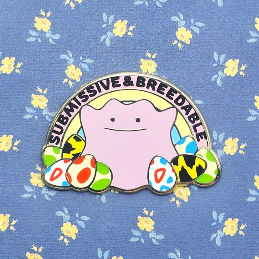 Submissive and Breedable Enamel Pin