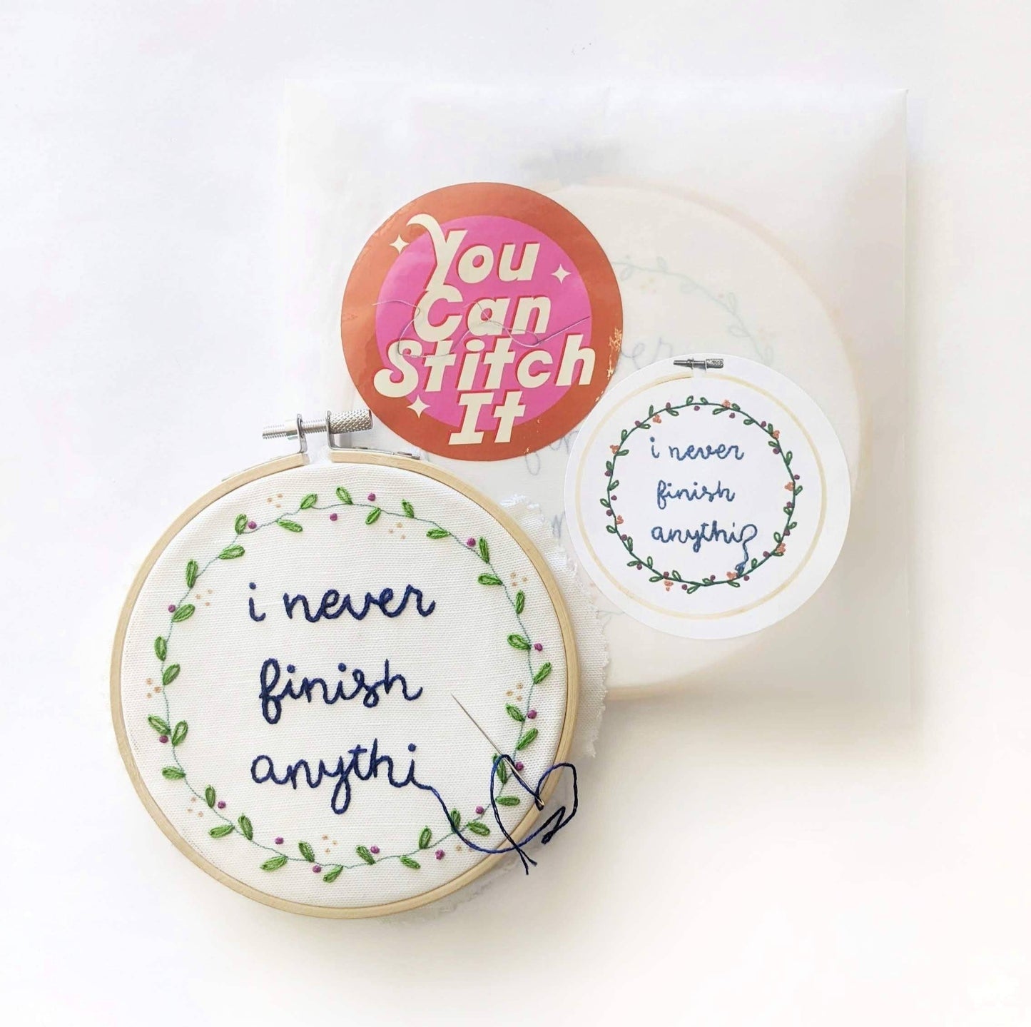 Embroidery Kit - I Never Finish Anythi
