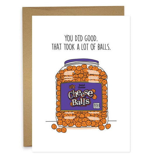 That Took Balls Greeting Card